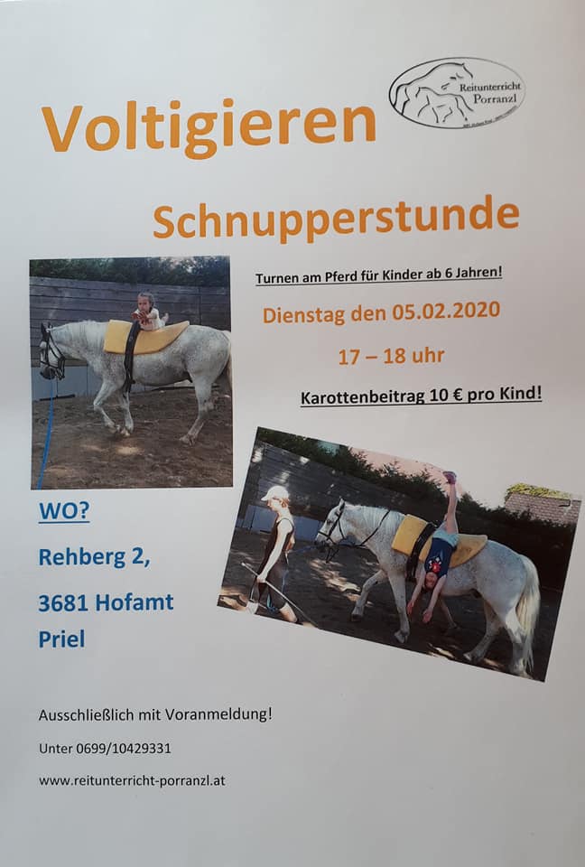 neuen Termine für nächsten Schnupperstunden sind da